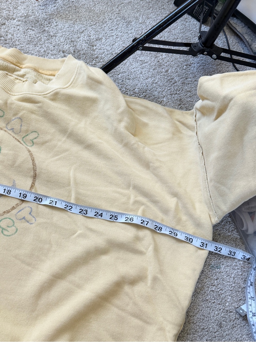 Aerie Women’s Crewneck Oversized Sweatshirt Total Optimist in Yellow M - Picture 11 of 12